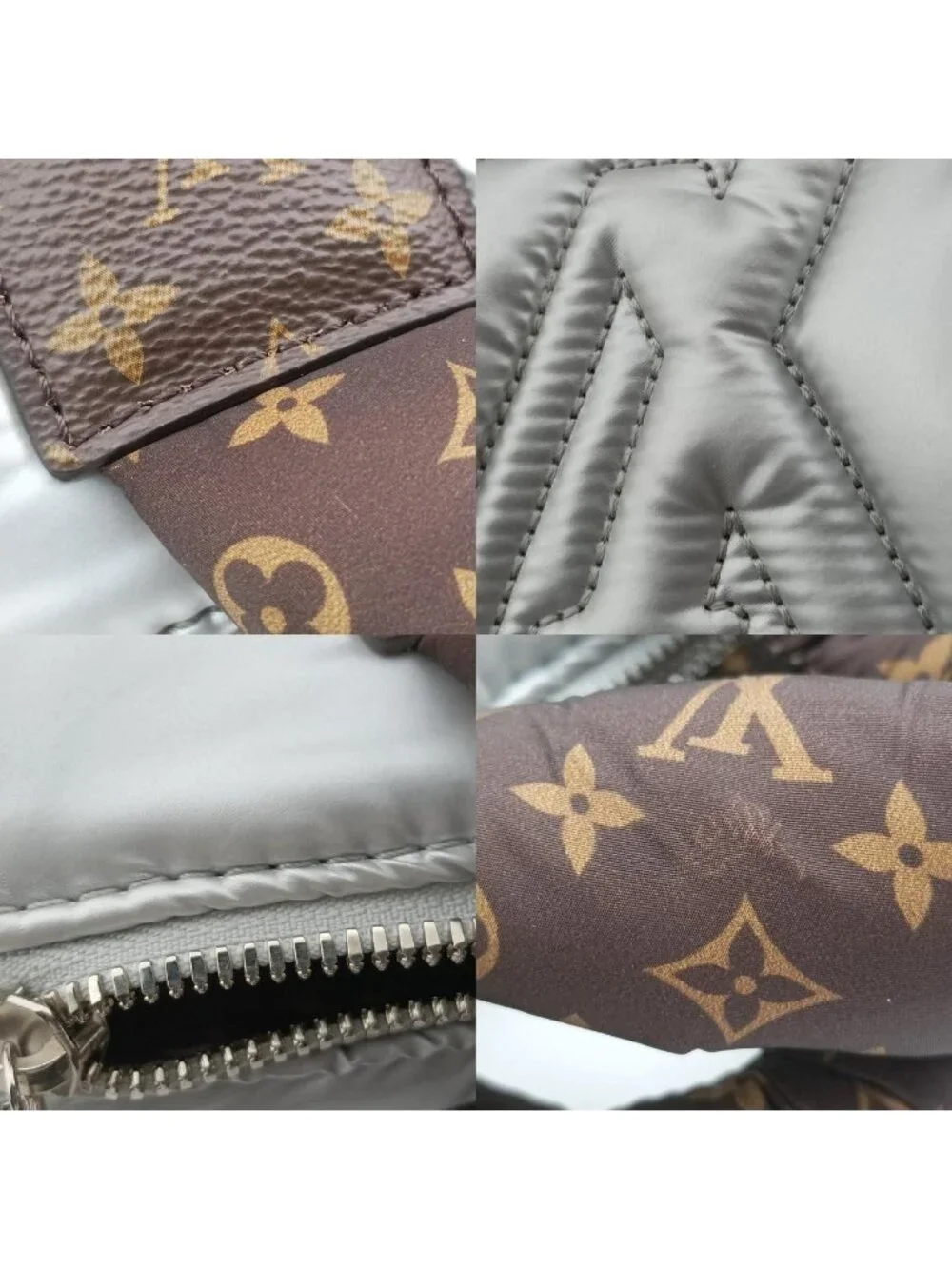Louis Vuitton Speedy Bandouliere 25 Silver Recycled Metallic Nylon Handbag